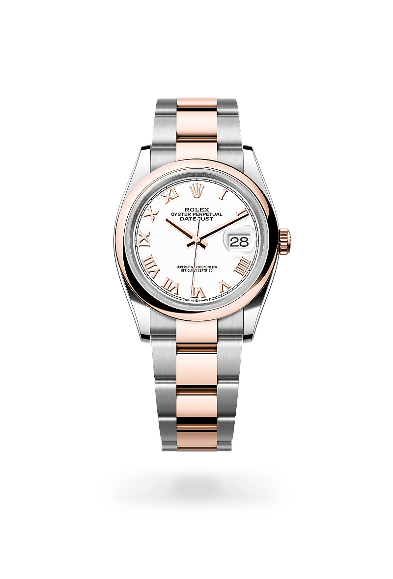 rolex Datejust de Rolesor Everose —combinación de acero Oystersteel y oro Everose, M126201-0016 - Perodri Joyeros