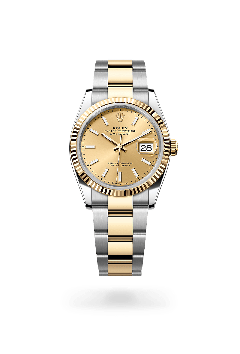 rolex Datejust de Rolesor amarillo —combinación de acero Oystersteel y oro amarillo, M126233-0016 - Perodri Joyeros