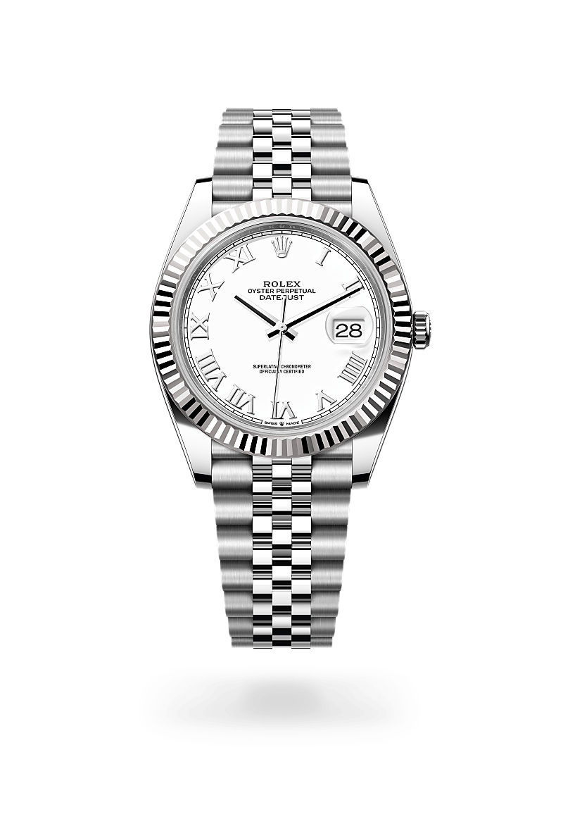 rolex Datejust de Rolesor blanco —combinación de acero Oystersteel y oro blanco, M126334-0024 - Perodri Joyeros