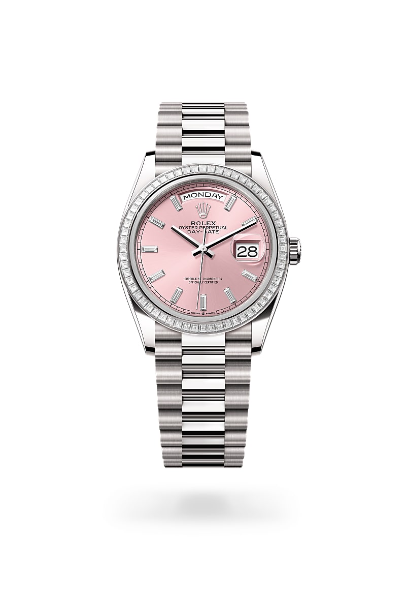 rolex Day-Date de Oro blanco de 18 quilates, M128399TBR-0029 - Perodri Joyeros