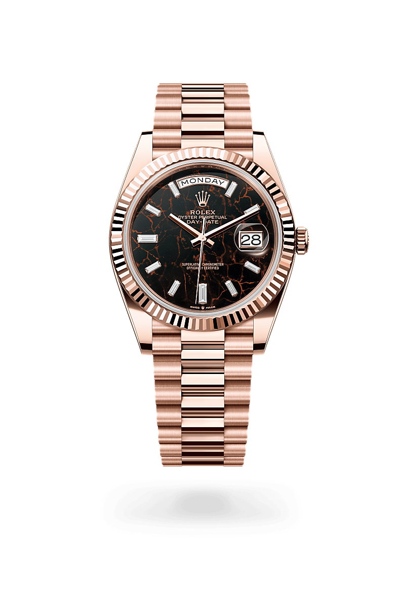 rolex Day-Date de Oro Everose de 18 quilates, M228235-0045 - Perodri Joyeros