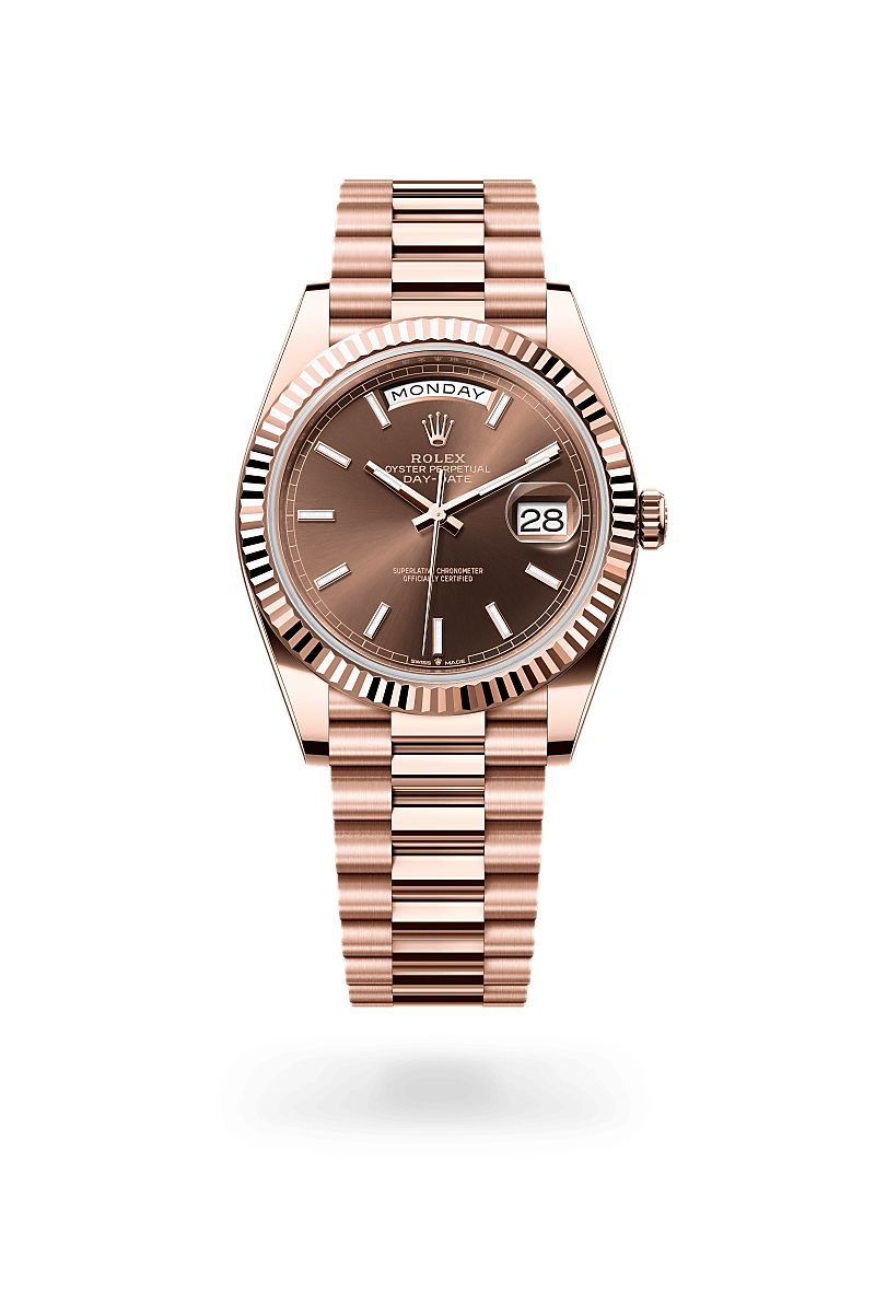 rolex Day-Date de Oro Everose de 18 quilates, M228235-0053 - Perodri Joyeros