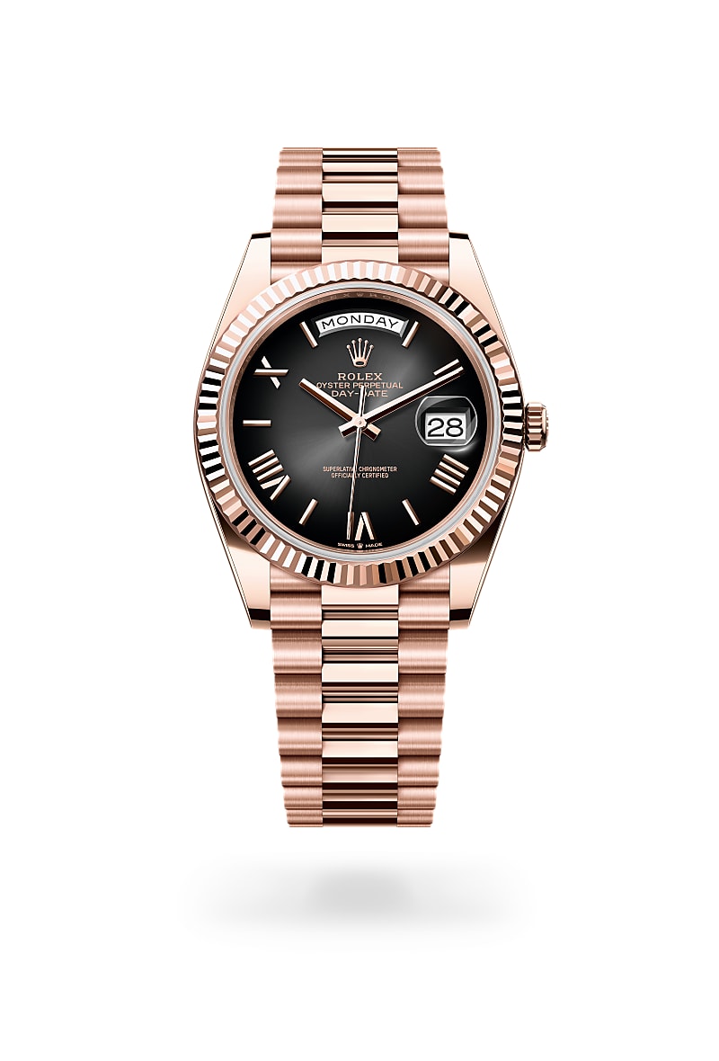 rolex Day-Date de Oro Everose de 18 quilates, M228235-0055 - Perodri Joyeros