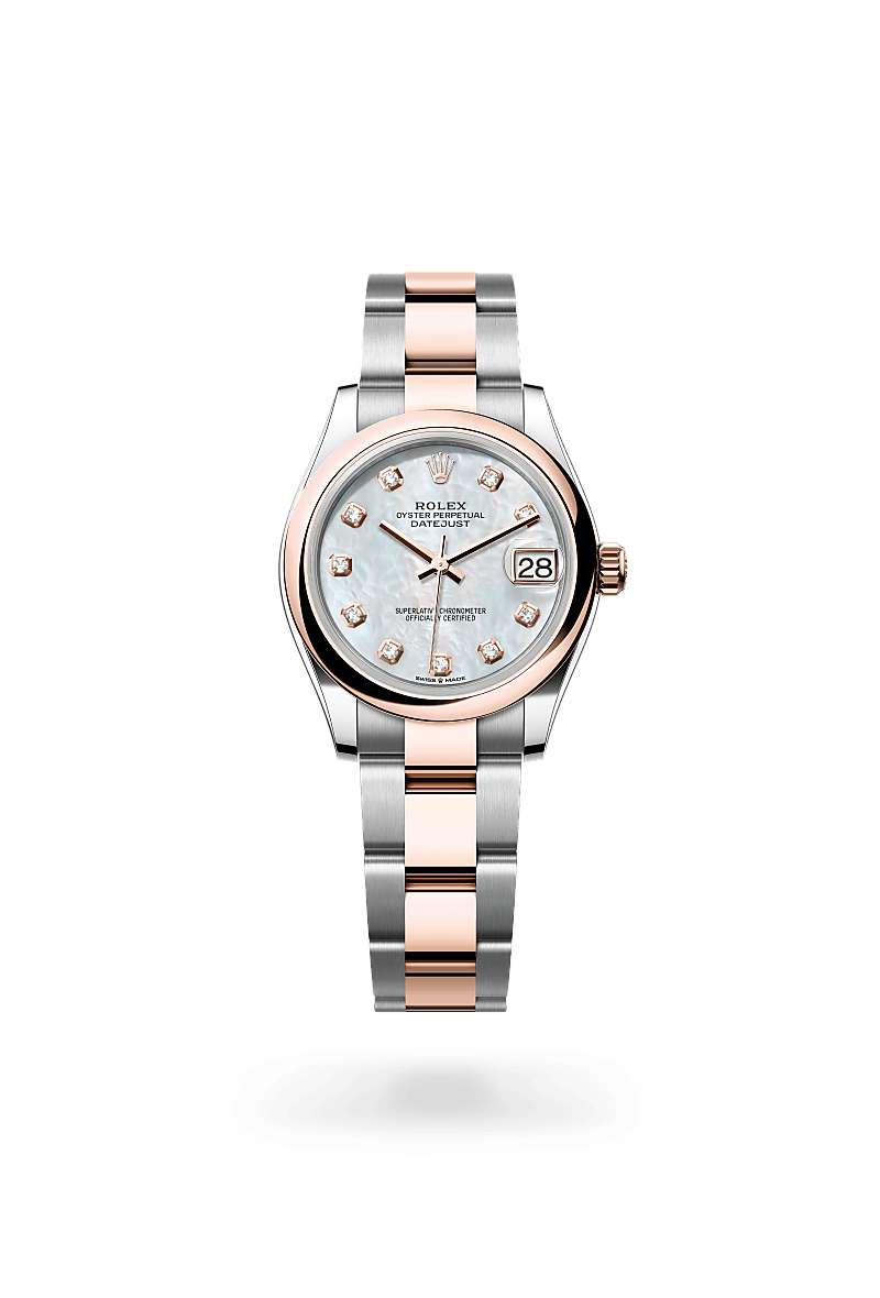rolex Datejust de Rolesor Everose —combinación de acero Oystersteel y oro Everose, M278241-0025 - Perodri Joyeros