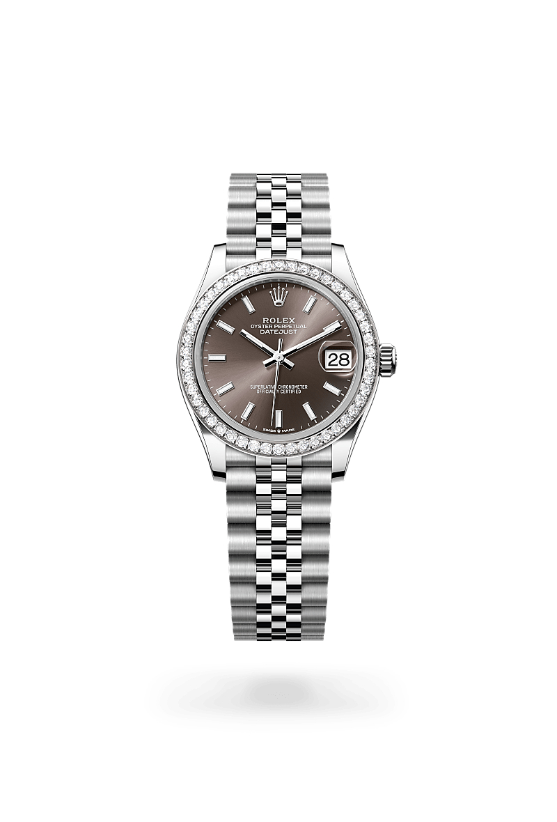 rolex Datejust de Rolesor blanco —combinación de acero Oystersteel y oro blanco, M278384RBR-0020 - Perodri Joyeros