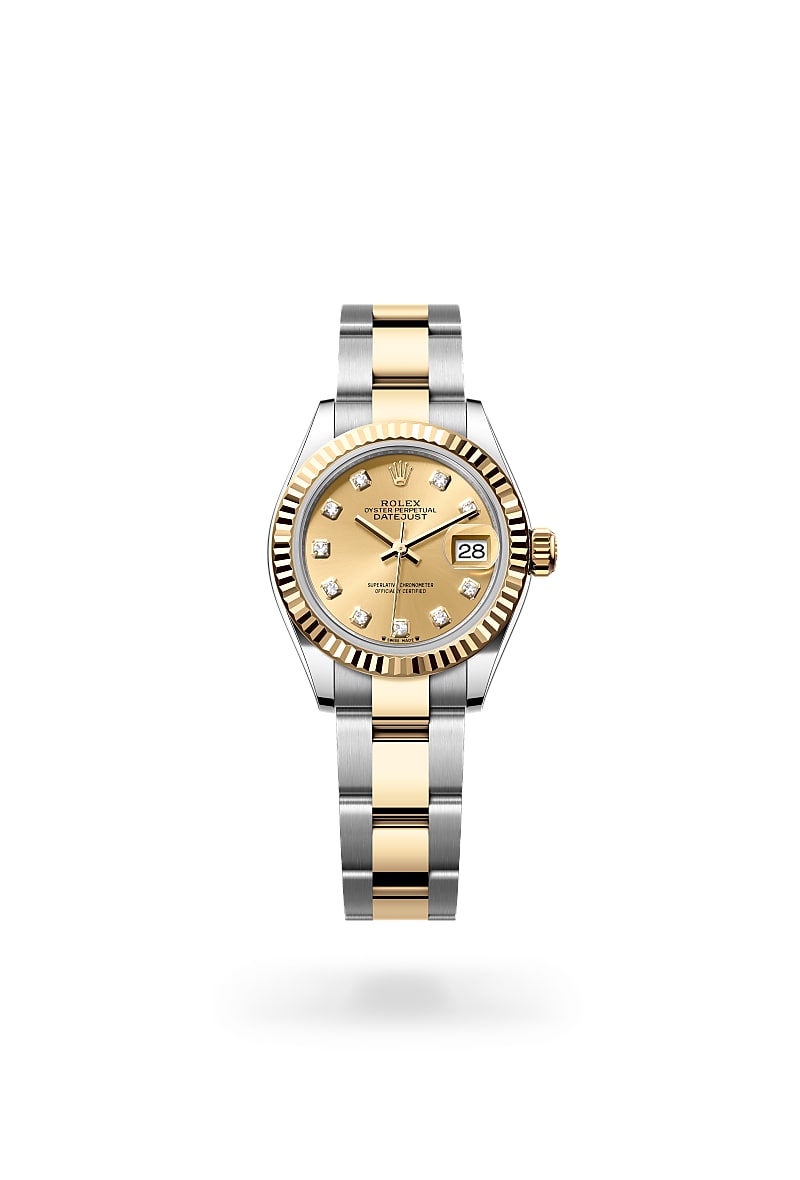 rolex Lady-Datejust de Rolesor amarillo —combinación de acero Oystersteel y oro amarillo, M279173-0012 - Perodri Joyeros