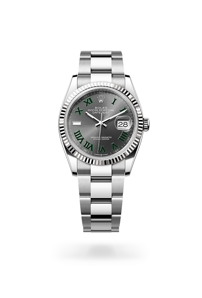 rolex Datejust de Rolesor blanco —combinación de acero Oystersteel y oro blanco, M126234-0046 - Perodri Joyeros