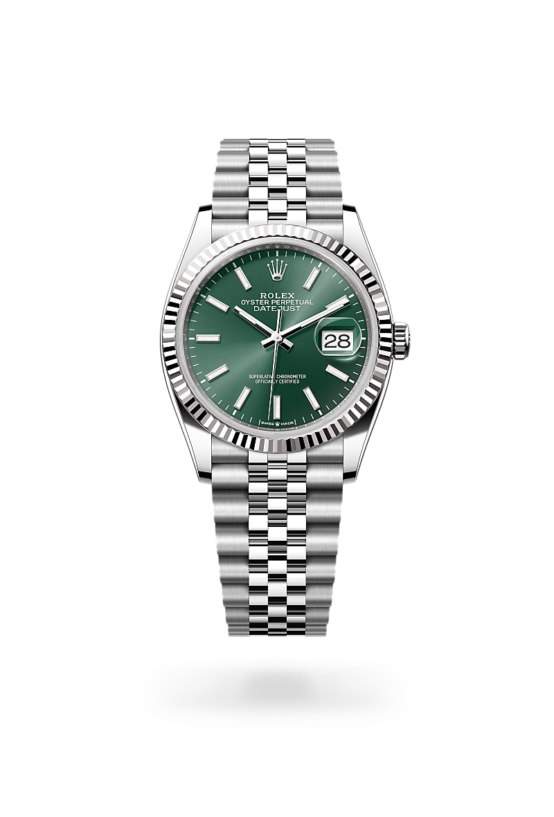 rolex Datejust de White Rolesor - combination of Oystersteel and white gold, M126234-0051 - Perodri Joyeros