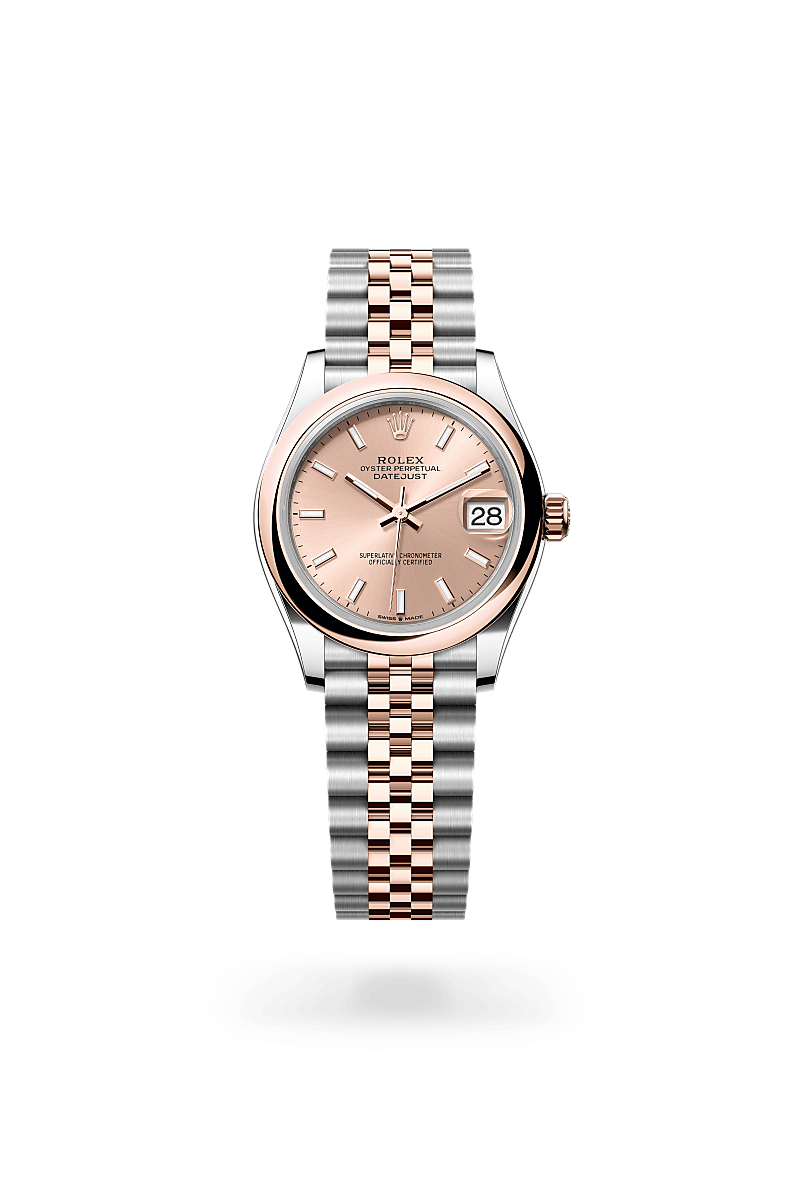 rolex Datejust de Rolesor Everose —combinación de acero Oystersteel y oro Everose, M278241-0010 - Perodri Joyeros