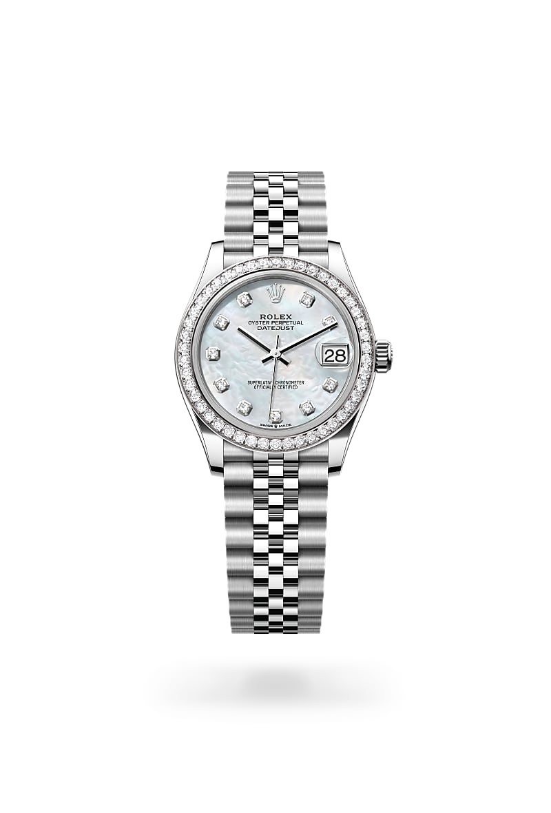 rolex Datejust de White Rolesor - combination of Oystersteel and white gold, M278384RBR-0008 - Perodri Joyeros
