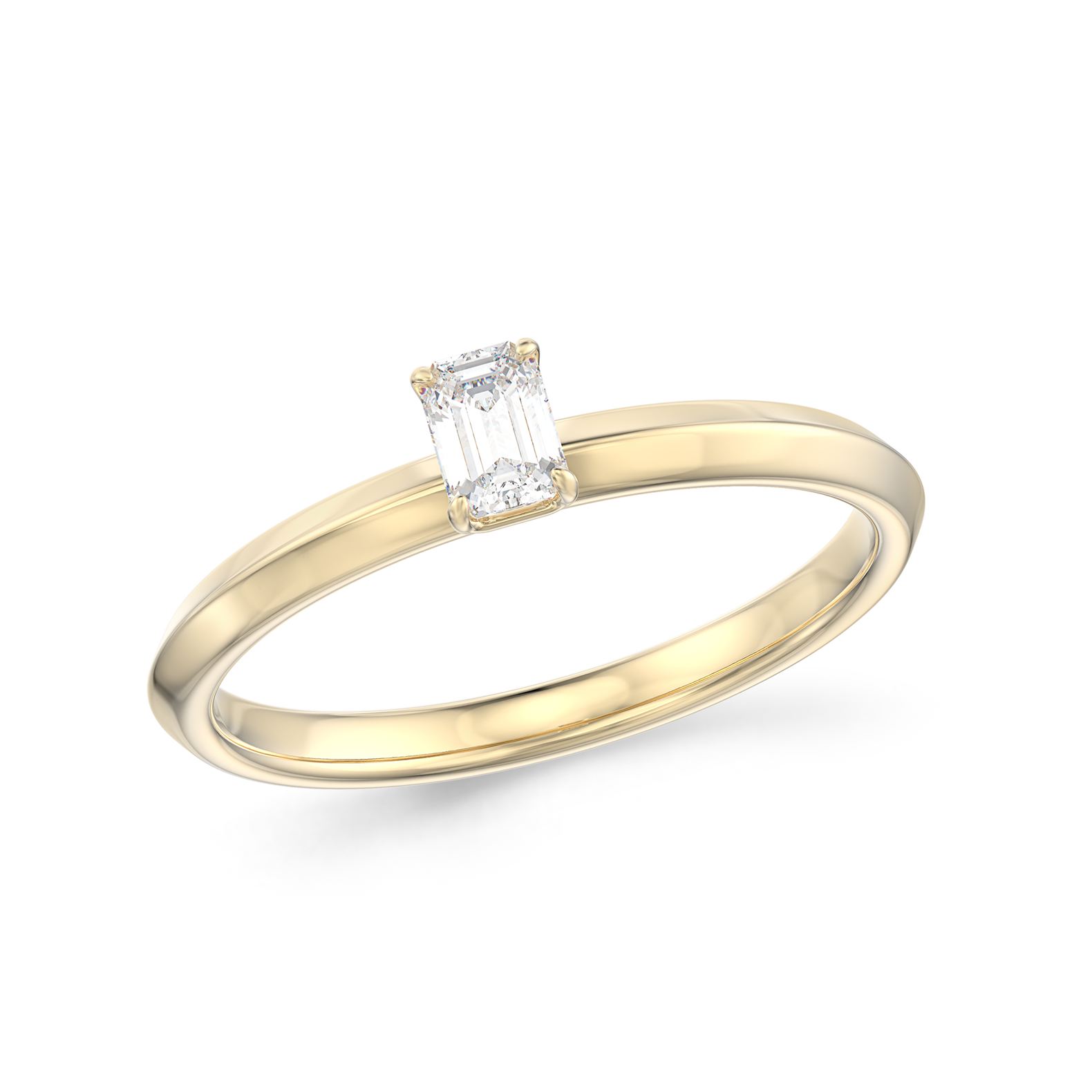 Sortija Cristina Wish en oro amarillo con diamante talla octogonal W141993118YD03 - Sortija de diamantes