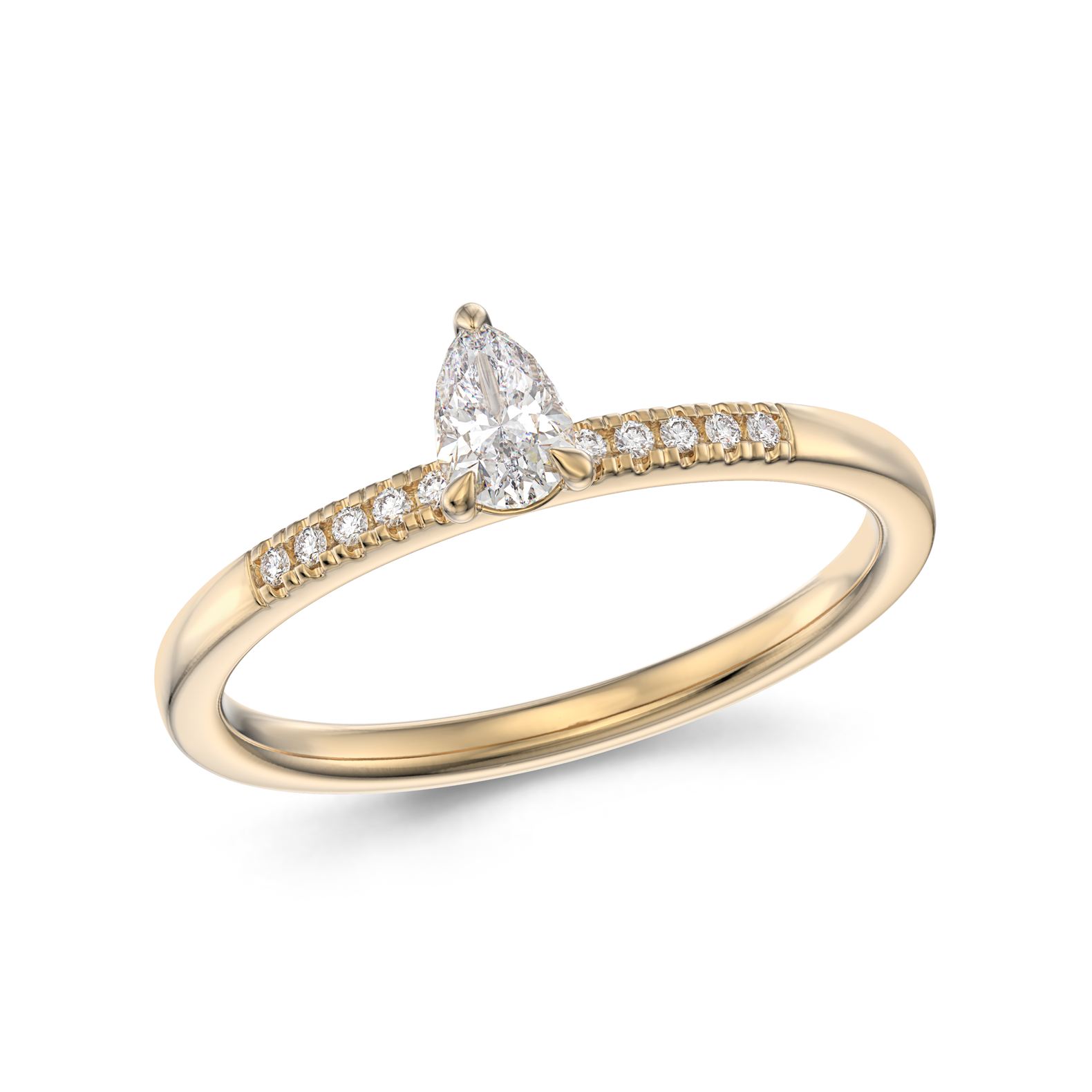 Sortija Cristina Wish en oro amarillo con diamantes talla brillante y princesa W141994218YD06 - Sortija de Diamantes