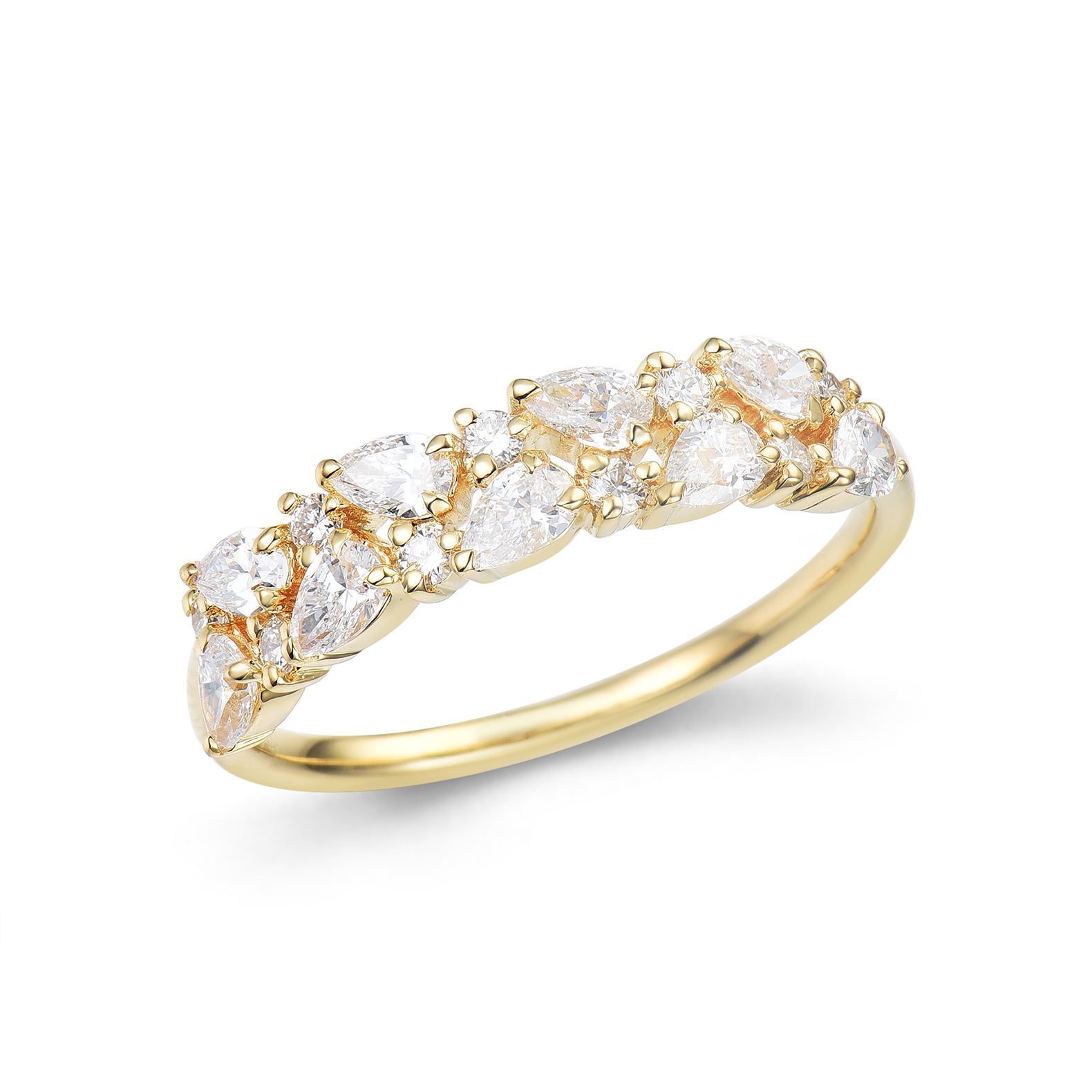 Sortija Cristina Wish en oro amarillo con diamantes talla brillante y princesa Sortija Cristina Wish en oro amarillo con diamantes talla brillante y princesa