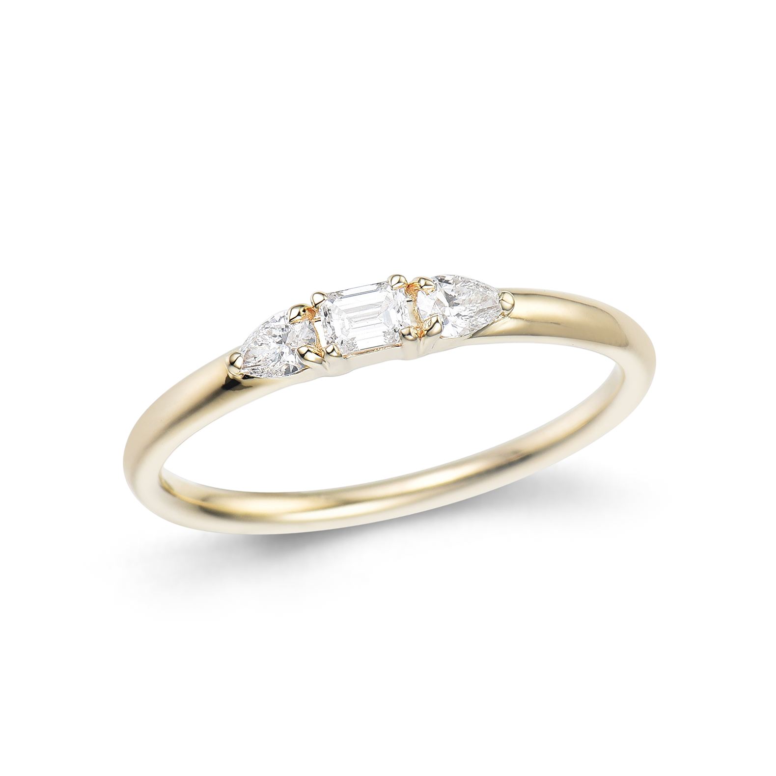 Sortija Cristina Wish en oro amarillo con diamantes talla pera y octogonal W160753318YD07 - Sortija de diamantes