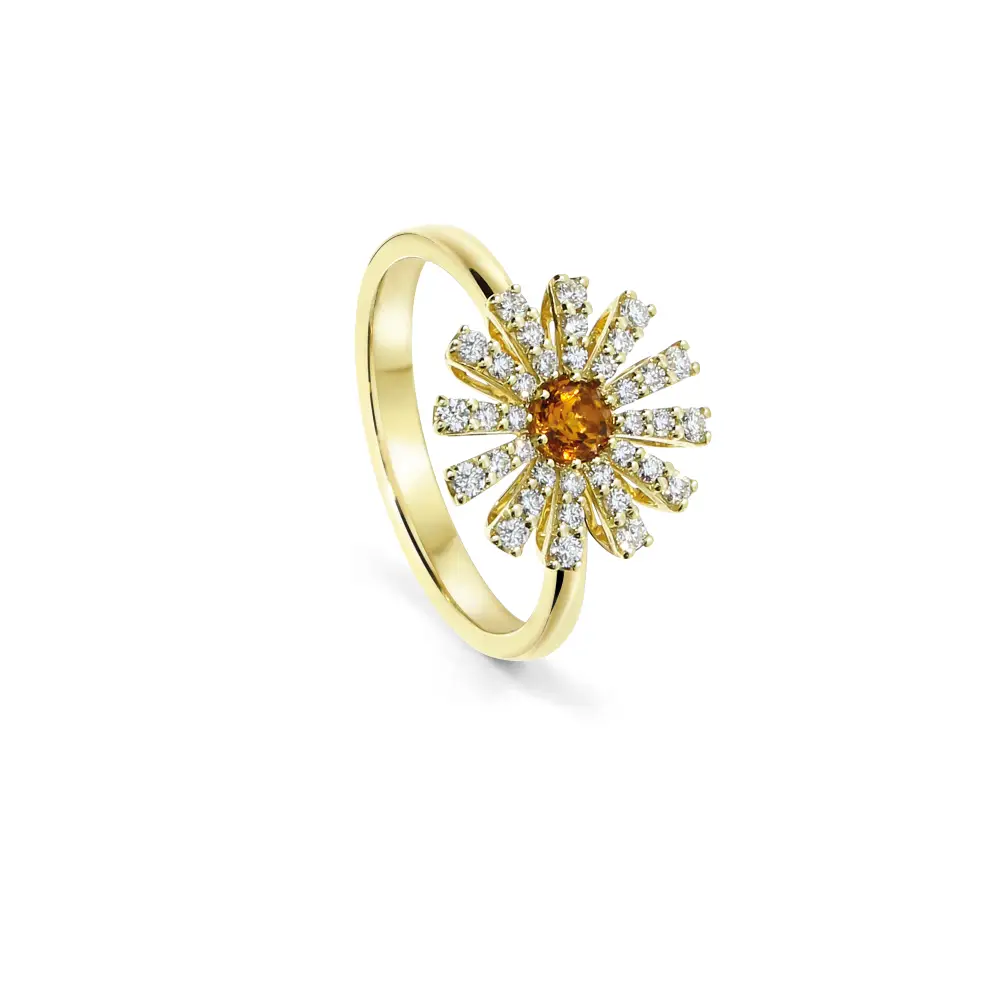 Sortija de oro amarillo Margherita