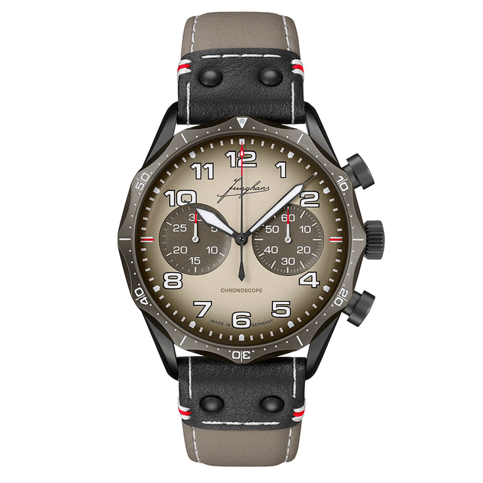 Todo sobre los relojes Junghans Junghans Meister Pilot Chronoscope Desert