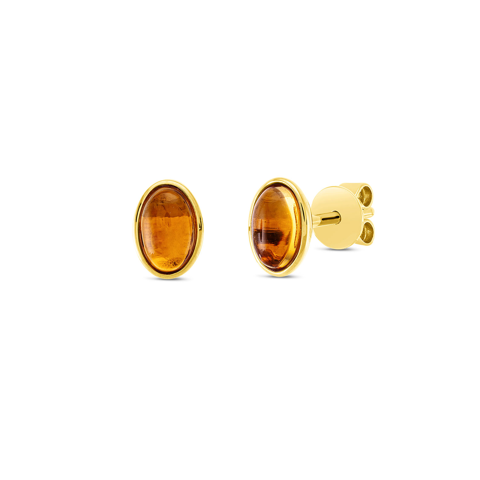 Pendientes Cristina Wish en oro amarillo con citrino