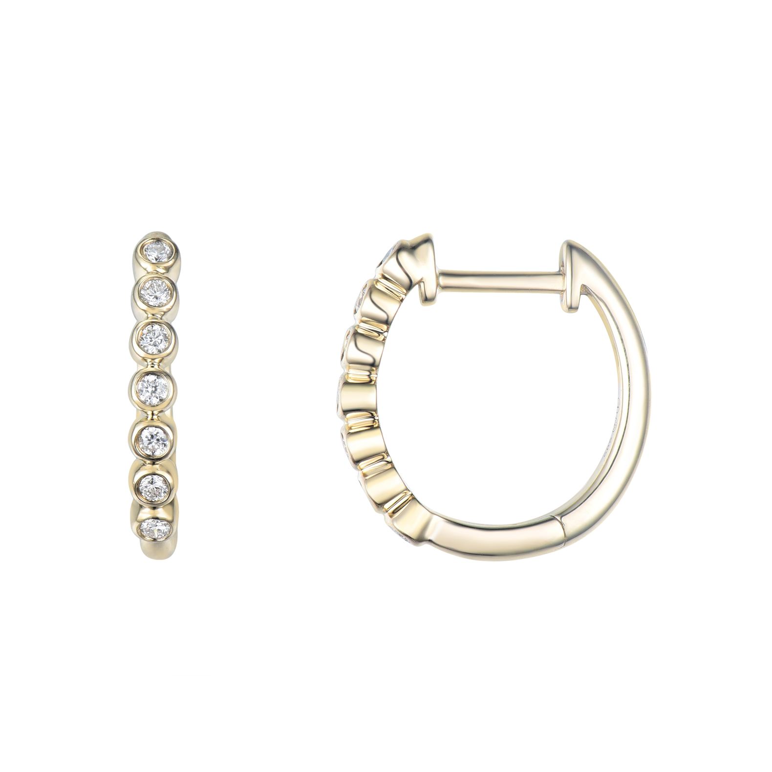 Pendientes Cristina Wish en oro amarillo con diamantes talla brillante W341098418YDTPLB23 - Pendientes de topacio y brillantes