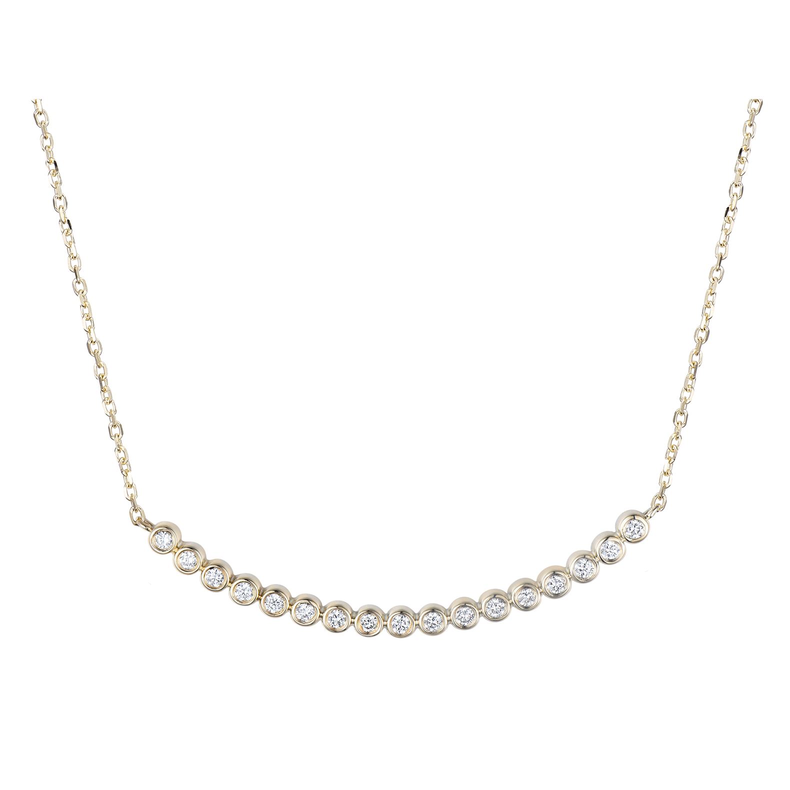 Gargantilla Cristina Wish en oro amarillo con diamantes talla brillante