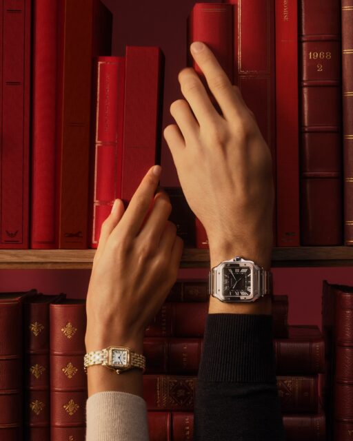Panthère y Santos de Cartier. Un par de relojes para un amor que se escribe en pareja con pasión.
#CartierLoveisRed