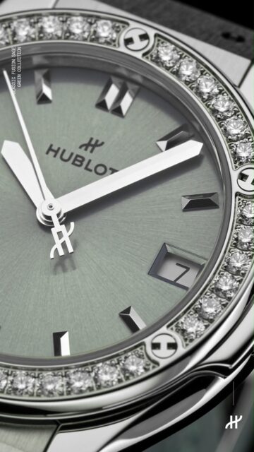 Tres nuevas interpretaciones del Classic Fusion llegan en un tono que transmite equilibrio y serenidad: Sage Green. Un color inspirado en la naturaleza se une a la ligereza del titanio para crear tres relojes que expresan el tiempo con calma, precisión y diseño contemporáneo. #Hublot