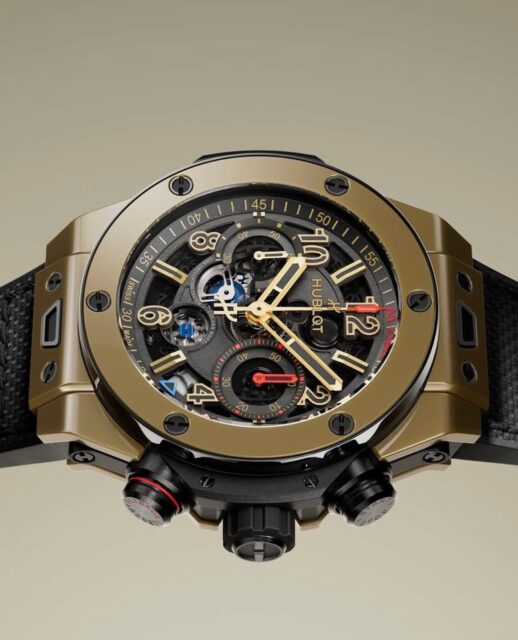 Icono fiel. Espíritu renovado. El Big Bang Reloaded de Hublot combina una arquitectura reforzada de 44 mm con un bisel de dos piezas que potencia los contrastes. Su esfera multicapa aporta profundidad, mientras el cronógrafo —con detalles flyback y nueva disposición— gana protagonismo. #Hublot #WatchesandWonders2026