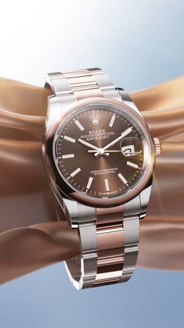 Exclusiva de los relojes @Rolex con oro Everose. La rica esfera chocolate con acabado tipo sol confiere un brillante destello de luz y reflejos cuando se combina con los tonos rosas y plateados del Datejust 36. En Rolex, la belleza y el detalle van de la mano, hora tras hora.#Rolex #Datejust #OfficialRolexRetailer
