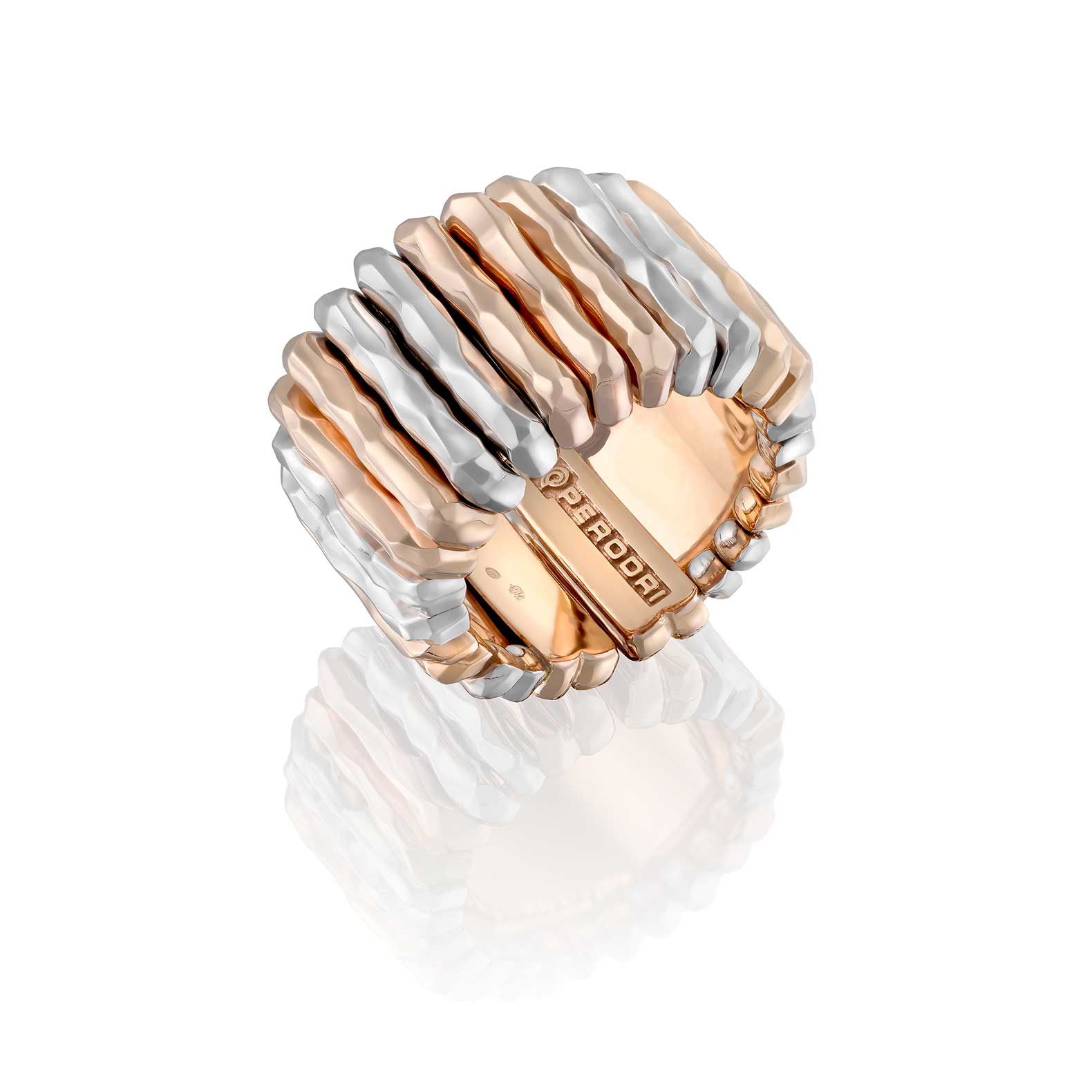 Sortija de oro rosa y blanco