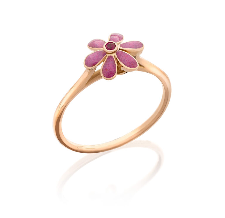 Consejos para elegir joyería infantil Sortija Infantil de Oro Rosa con Rubí