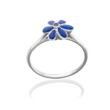 Consejos para elegir joyería infantil Anillo Infantil en forma de Flor Azul en Oro Blanco