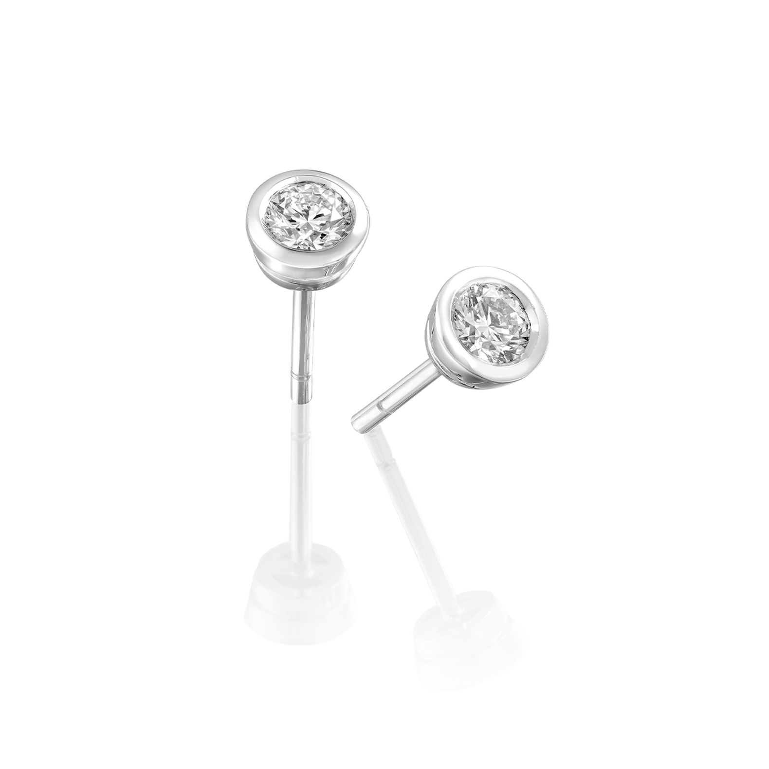 White Gold and Diamond Earrings