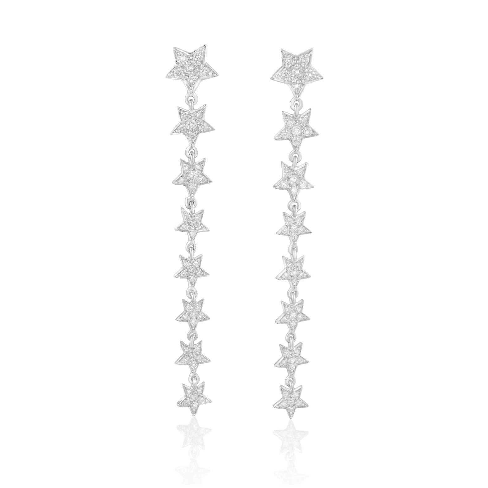Pendientes de oro blanco