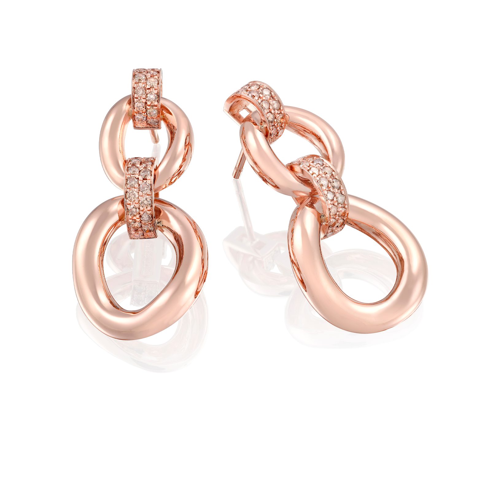 Pendientes de Oro Rosa