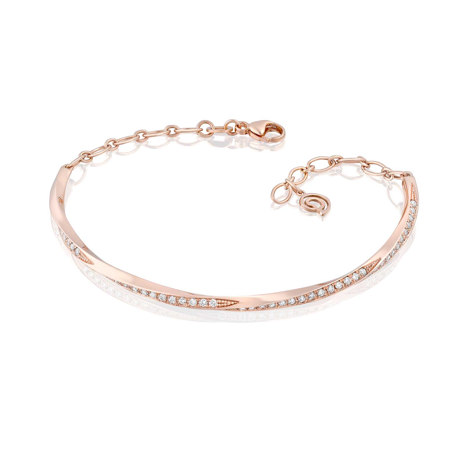 Pulsera de oro rosa