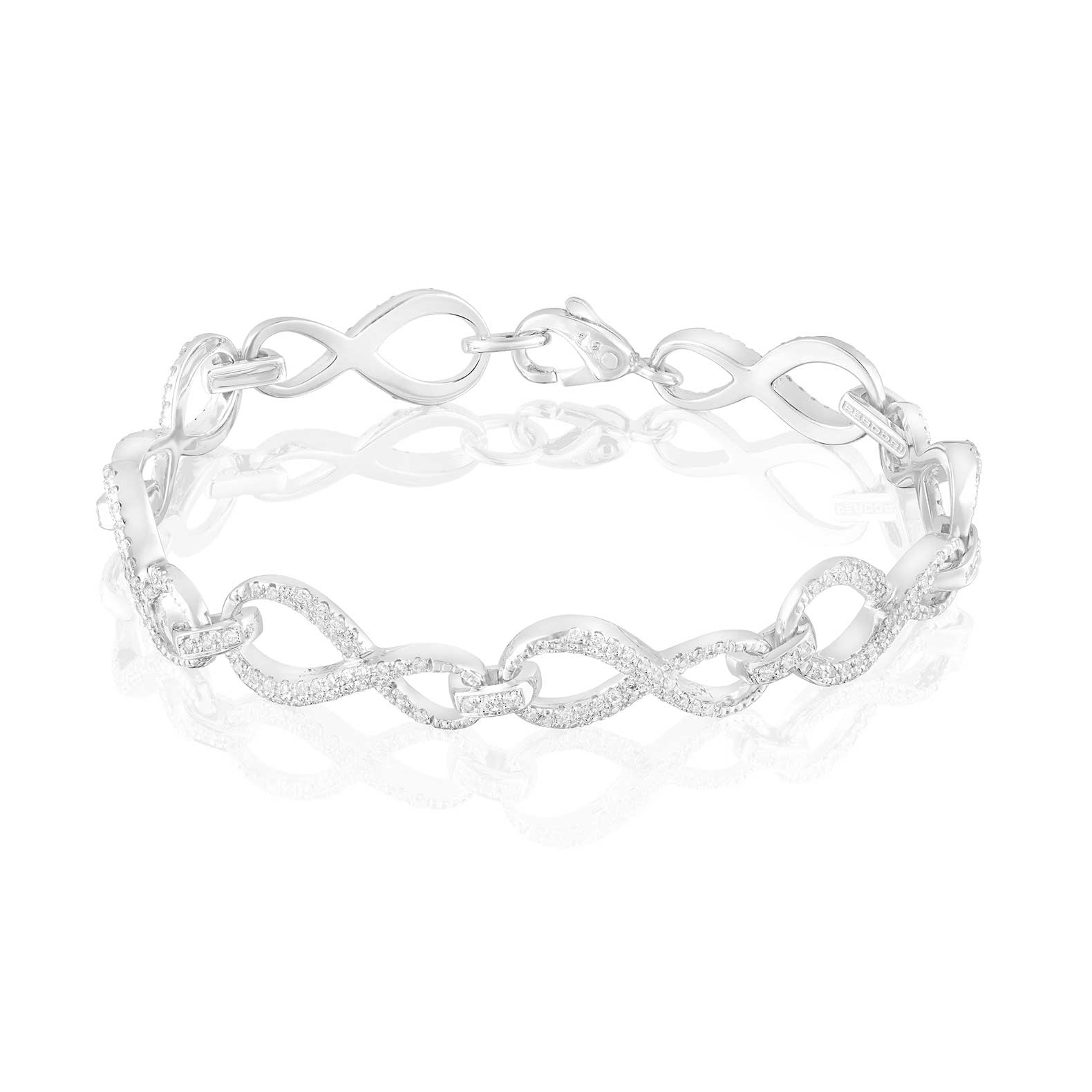 Pulsera de oro blanco