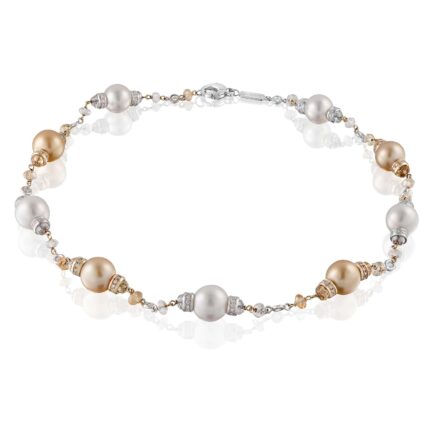 Gargantilla de perlas y brillantes