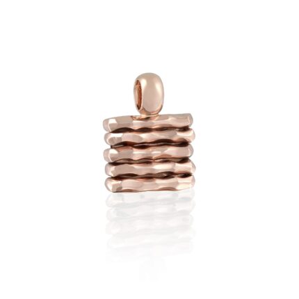 Colgante mediano de Oro Rosa facetado