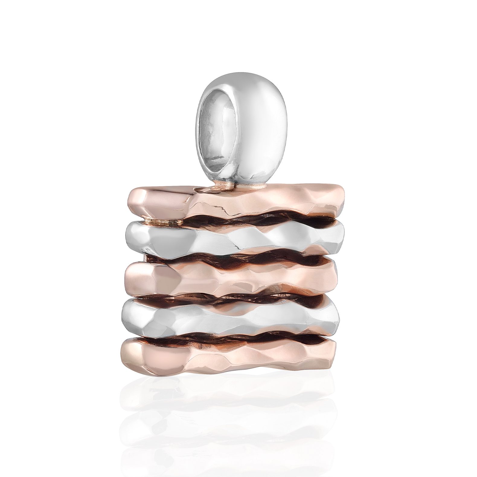 Colgante de Oro Blanco y Oro Rosa