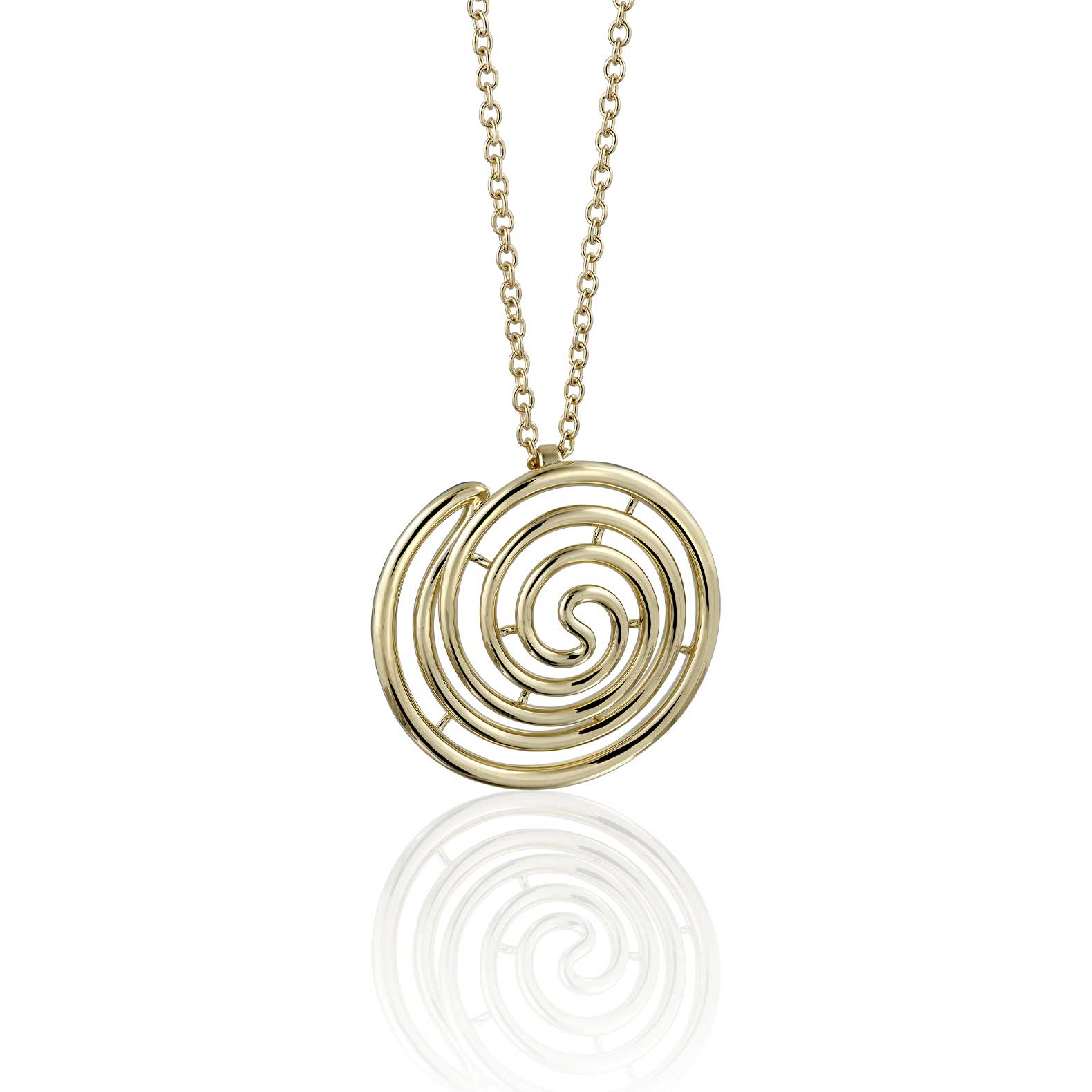 Gargantilla espiral en oro amarillo