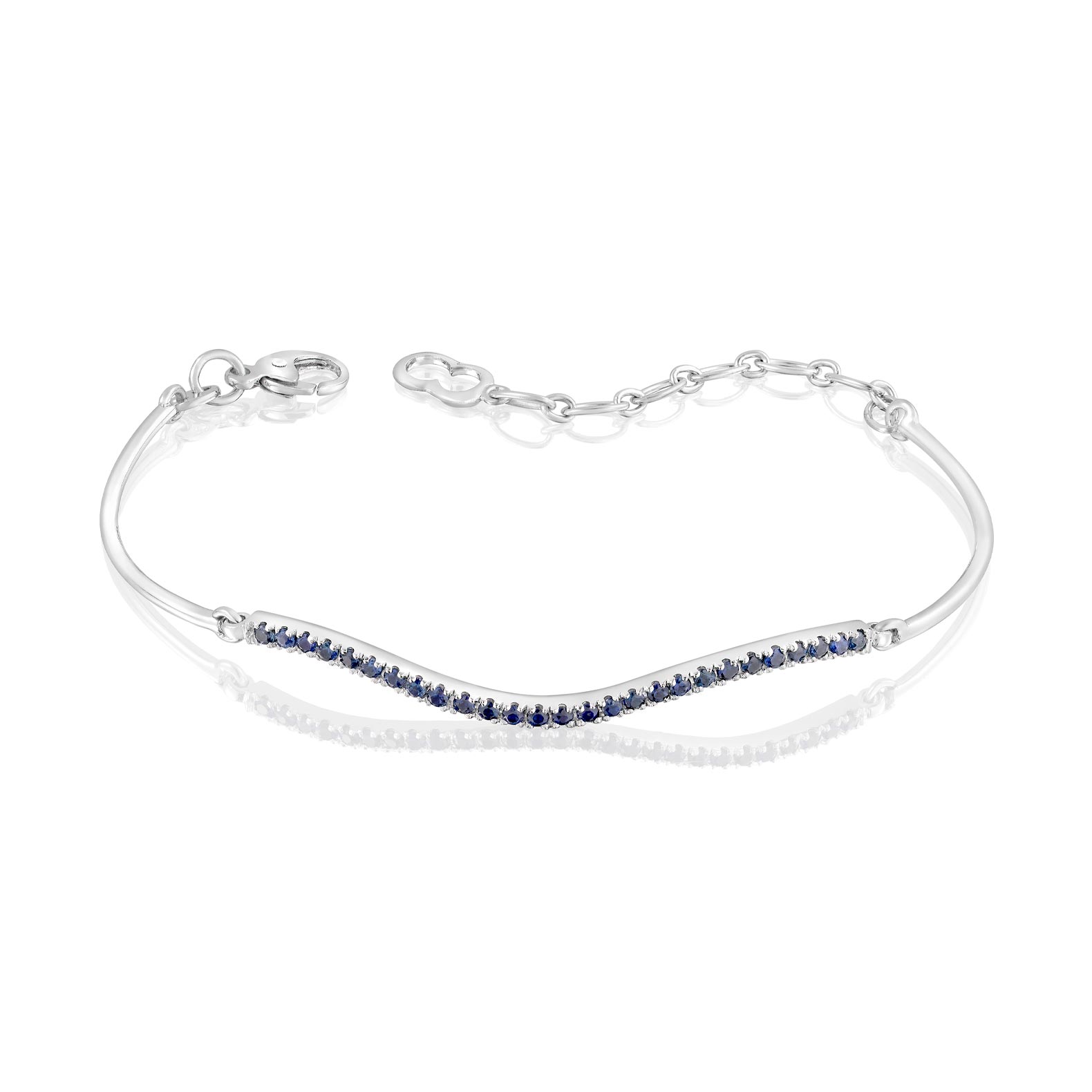 Cómo elegir las joyas perfectas para una graduación Pulsera de oro blanco con zafiro