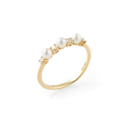 Sortija Cristina Wish con perlas y brillantes