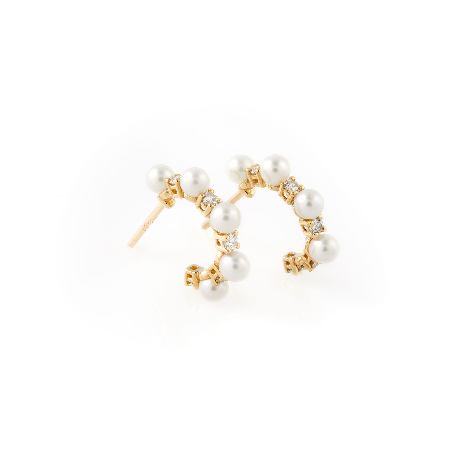 Pendientes Cristina Wish con perlas y brillantes Pendientes Cristina Wish con perlas y brillantes