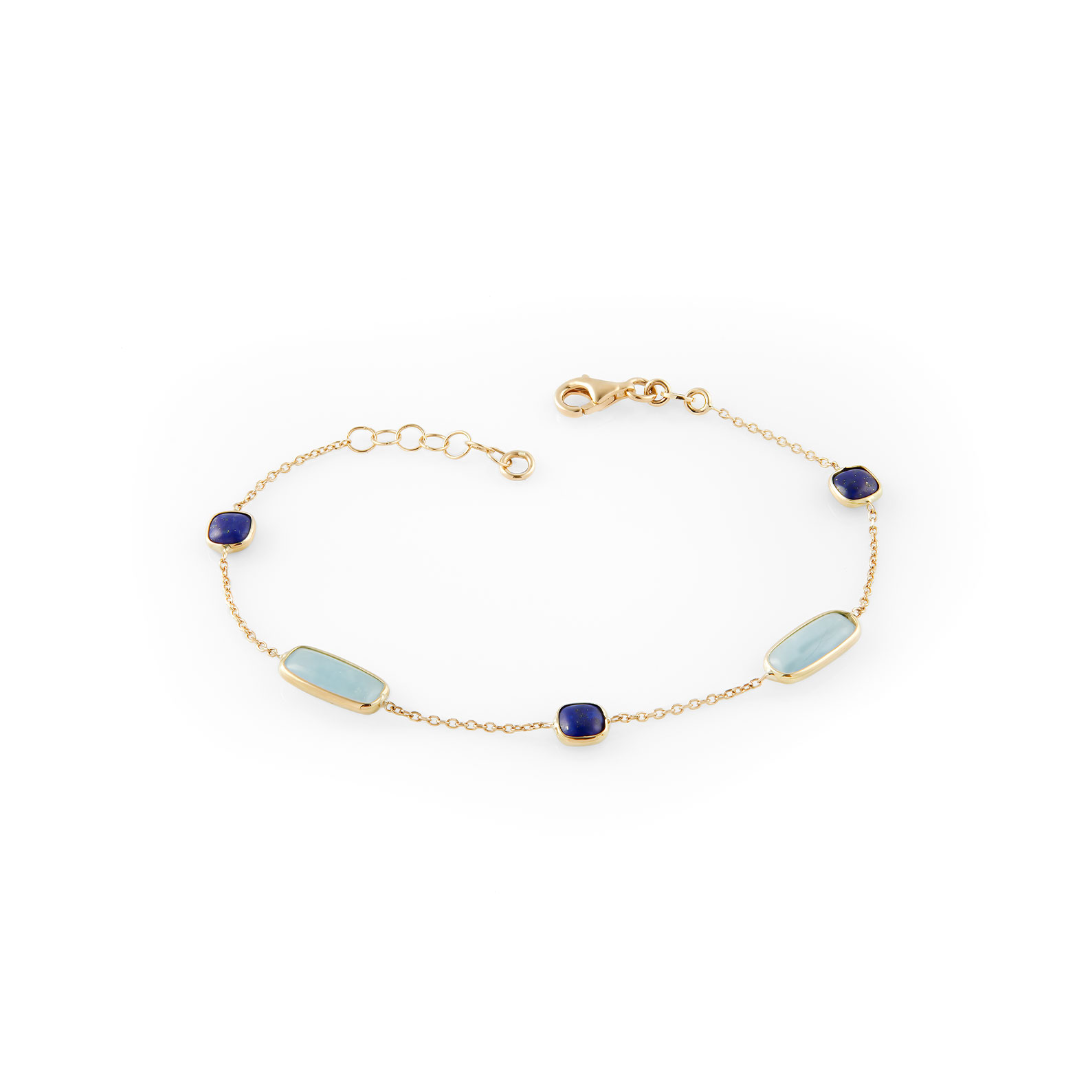 Pulsera Cristina Wish de Lapislázuli y Aguamarina