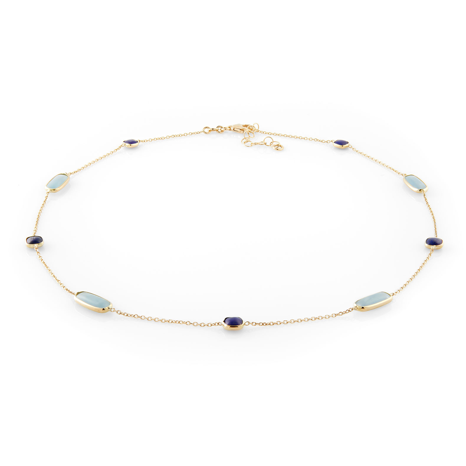 Gargantilla Cristina Wish de Lapislázuli y Aguamarina