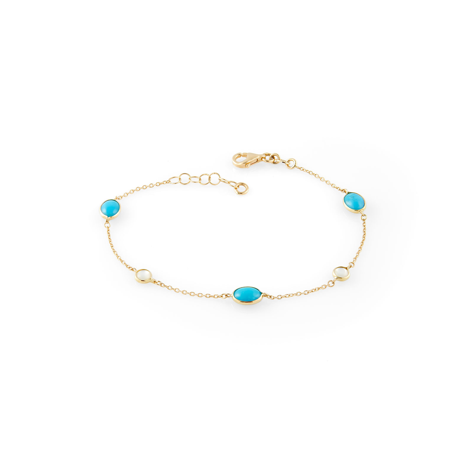 Pulsera Cristina Wish con turquesa y nácar