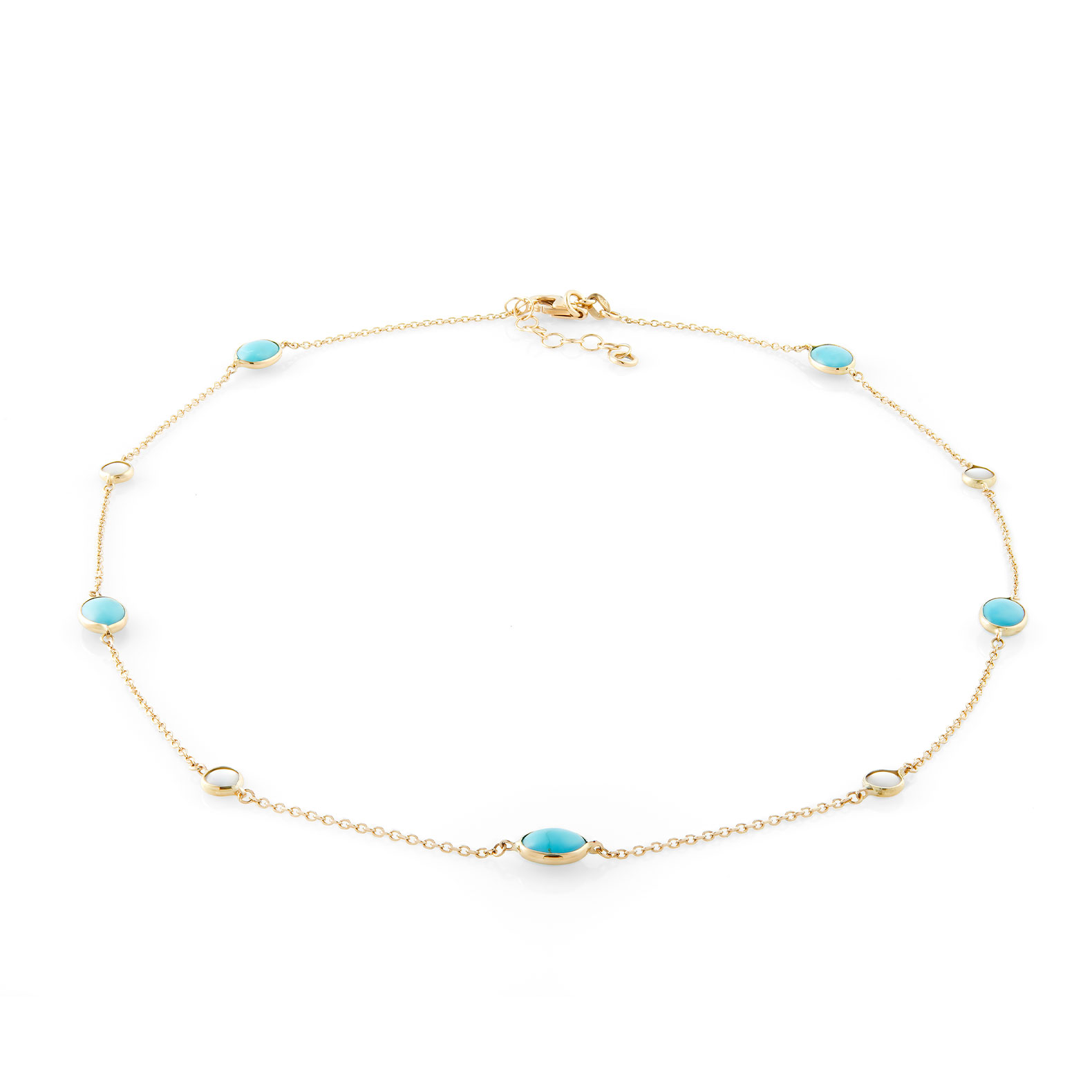 Gargantilla Cristina Wish con turquesa y nácar