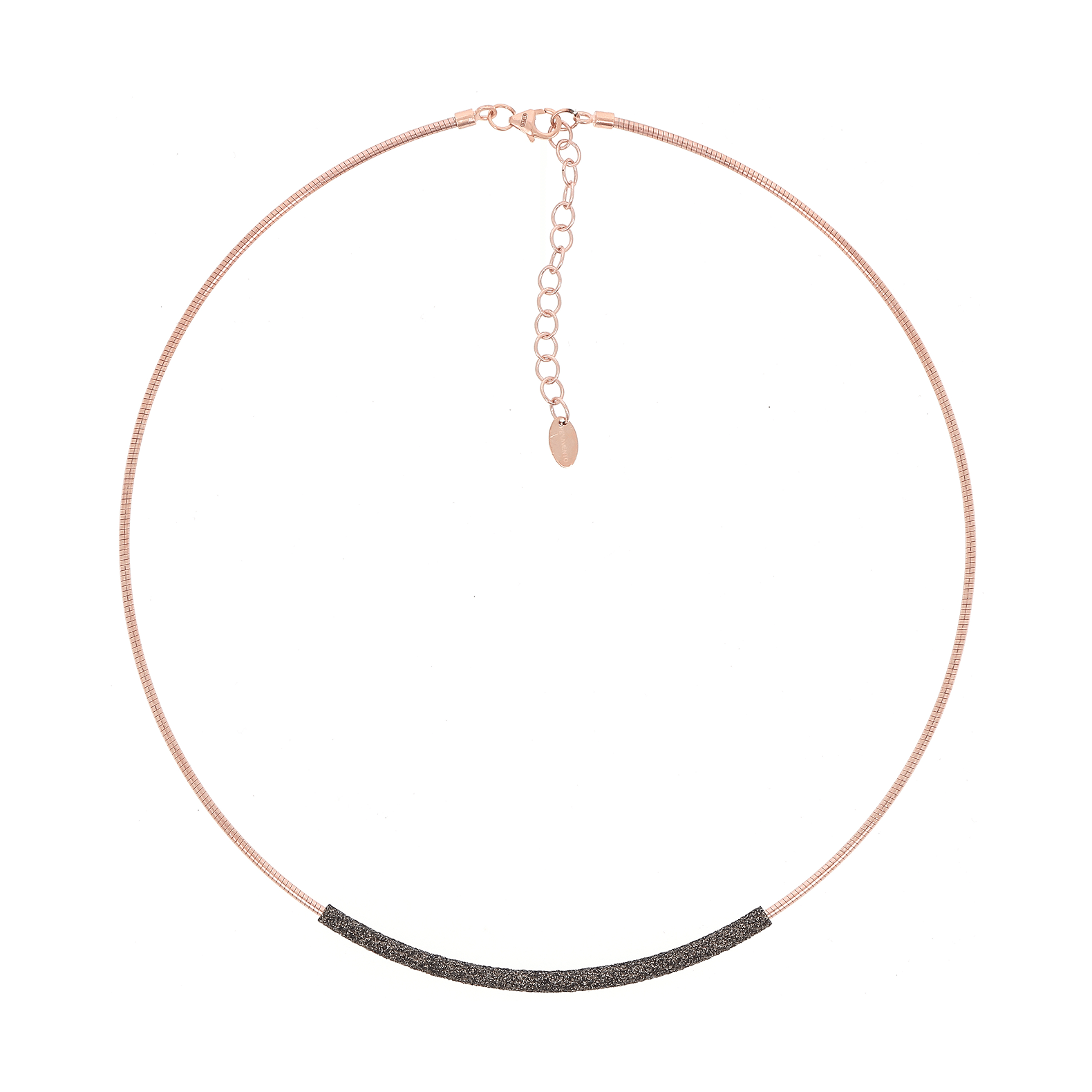 COLLAR DNA ROSA POLVO MARRON