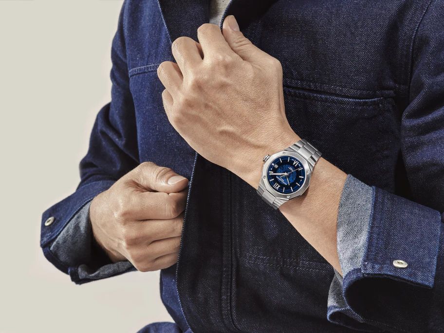 Relojes: Reloj de pulsera para hombre en acero, movimien…