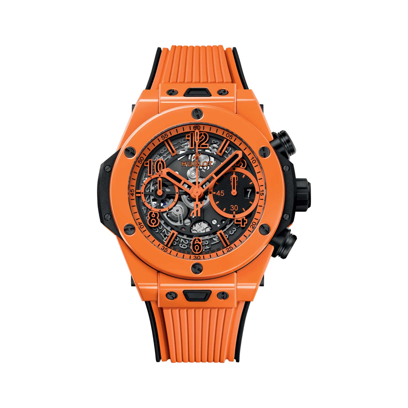 La innovación de Hublot en la relojería de lujo Reloj Hublot Big Bang Unico con cerámica naranja