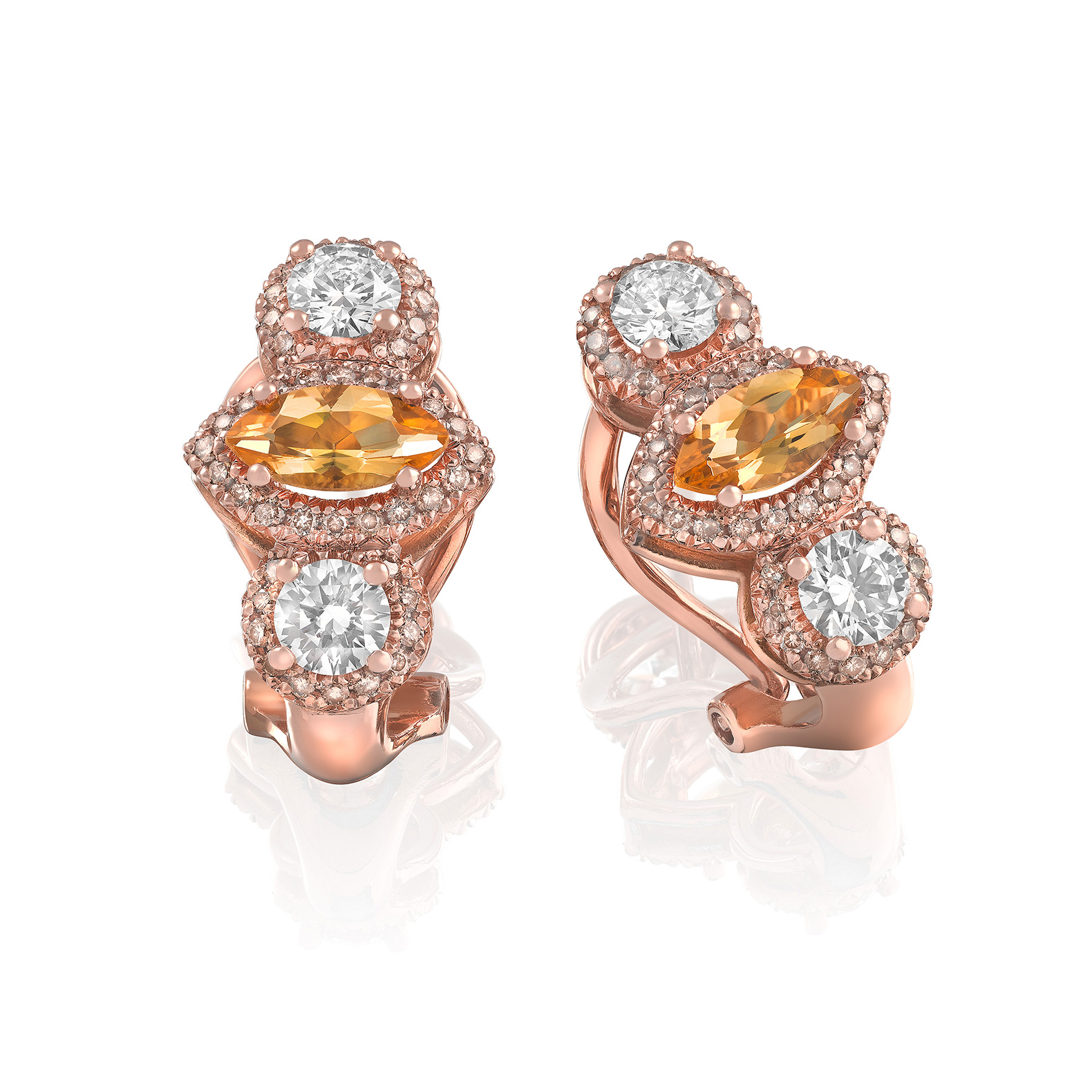 Pendientes Oro Rosa